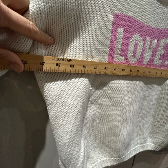 White and Pink 'LOVE' Sweater - Picture 5 of 7